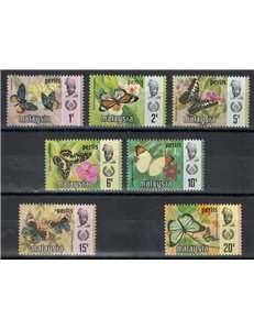 MALAYSIA 1971 (Perlis) Butterflies 7v MNH**