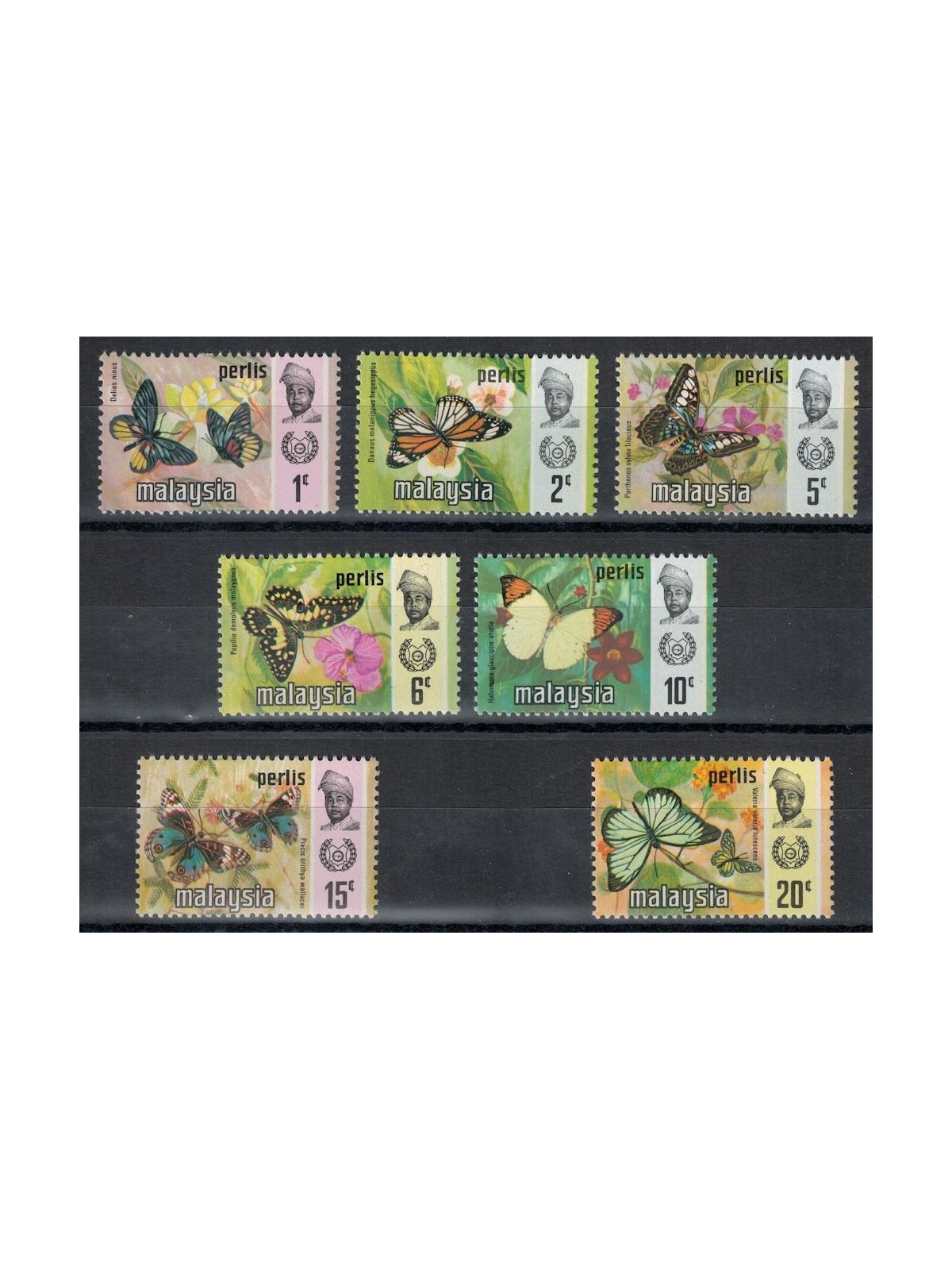 MALESIA 1971 (Perlis) Farfalle 7v MNH**
