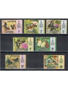 MALAYSIA 1971 (Pulau Pinang) Butterflies 7v MNH**