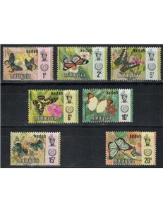 MALESIA 1971 (Kedah) Farfalle 7v MNH**