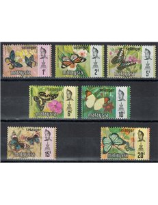 MALESIA 1971 (Selangor) Farfalle 7v MNH**