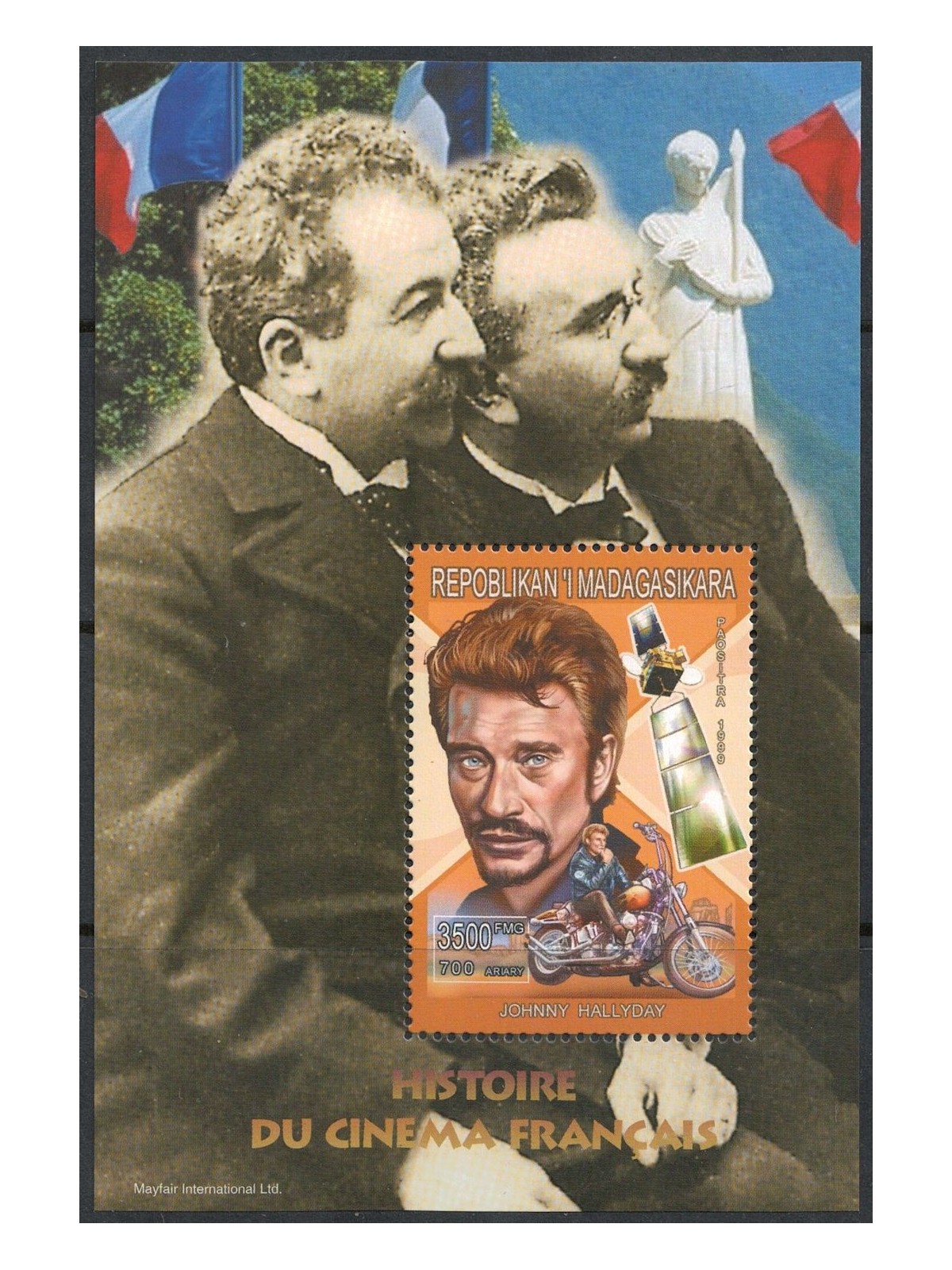 MADAGASCAR 1999 French Cinema (Johnny Hallyday) s/s MNH**
