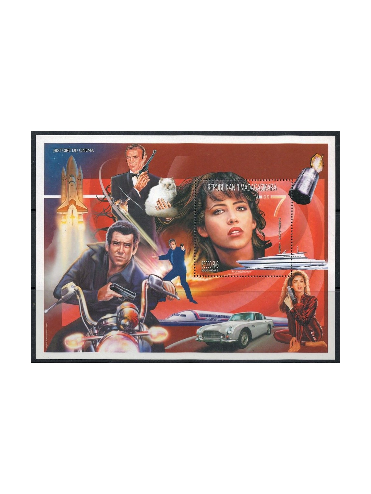 MADAGASCAR 1999 History of Cinema (Sophie Marceau) s/s MNH**
