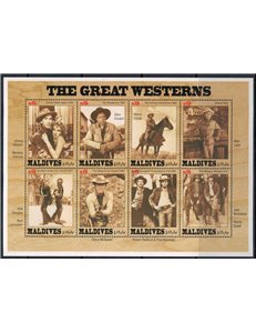 MALDIVE 1992 I Grandi Western 8v MNH**