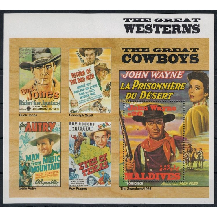 MALDIVES 1992 The Great Westerns (II) s/s MNH**