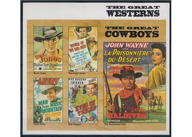 MALDIVE 1992 I Grandi Western (II) BF MNH**