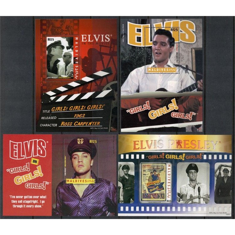 MALDIVE 2010 Elvis Presley 4 BF MNH**