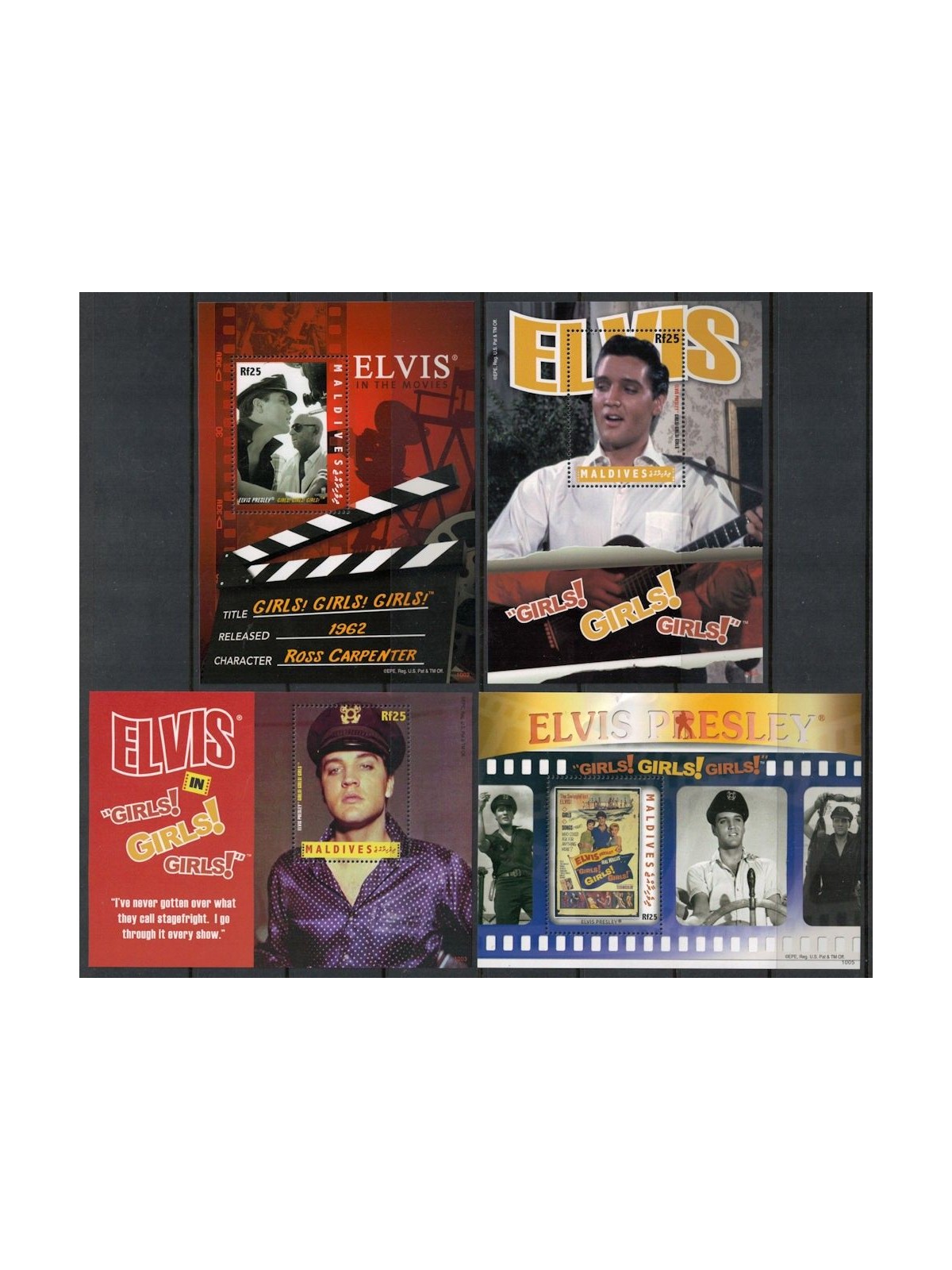 MALDIVES 2010 Elvis Presley 4 s/s MNH**
