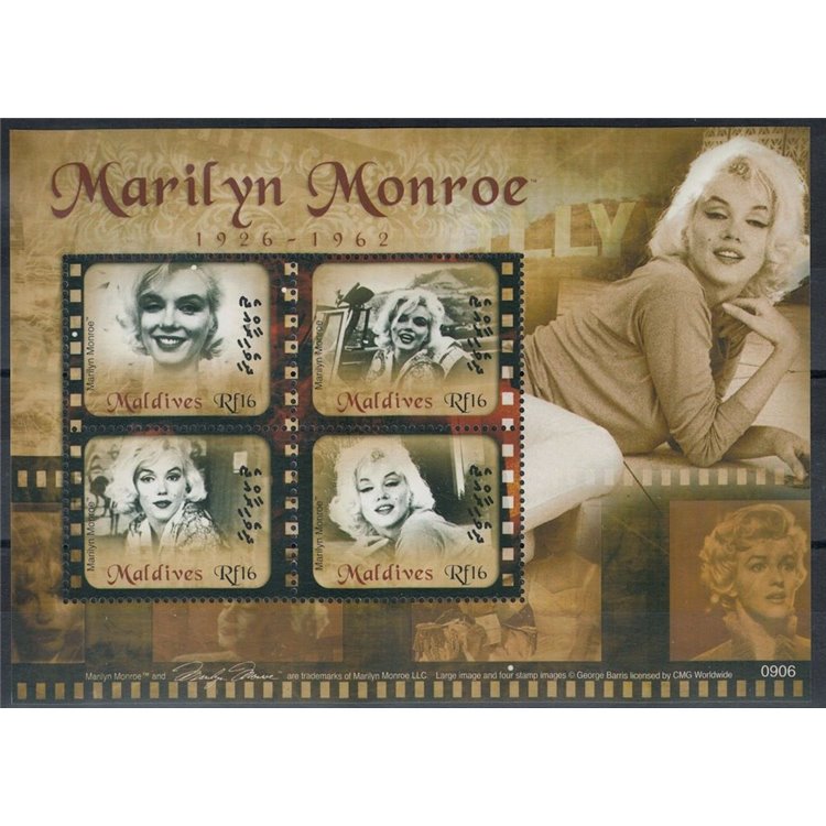 MALDIVE 2009 Marilyn Monroe 4v MNH**