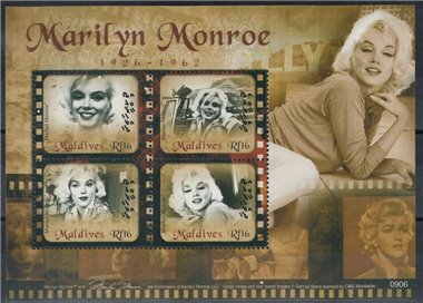 MALDIVE 2009 Marilyn Monroe 4v MNH**