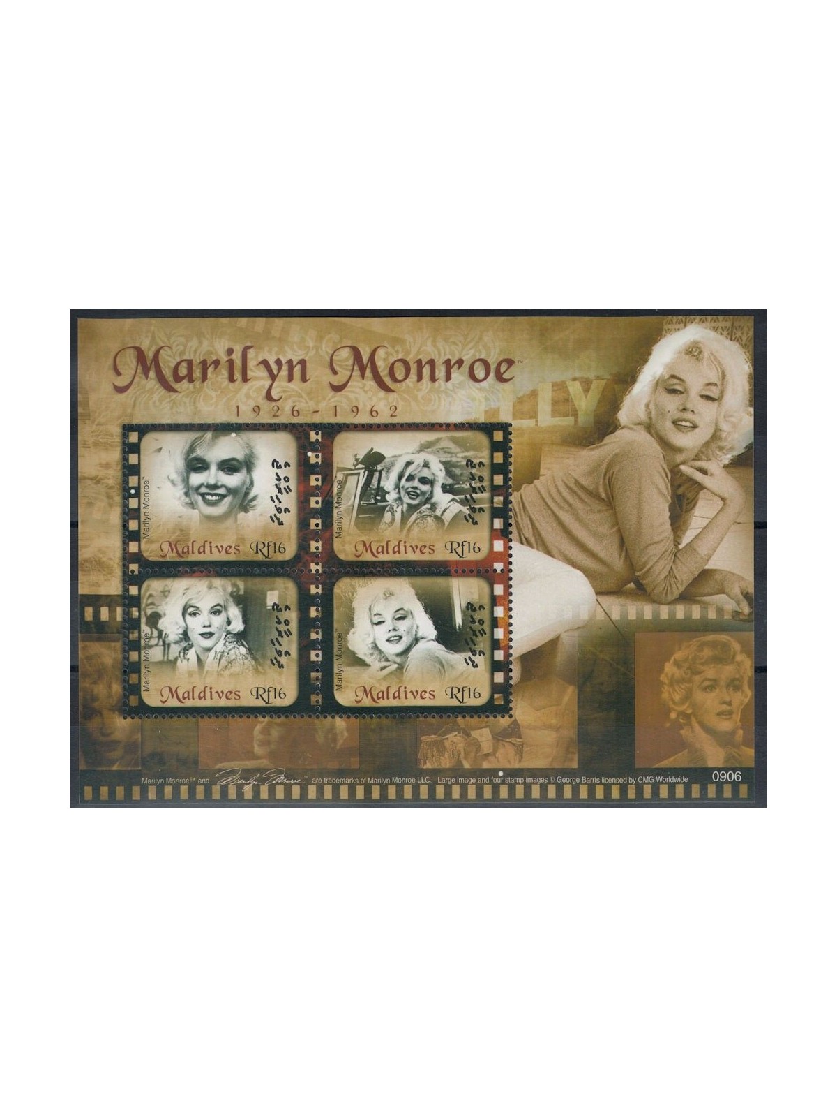 MALDIVE 2009 Marilyn Monroe 4v MNH**