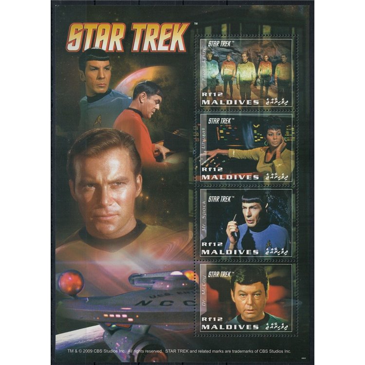 MALDIVES 2009 Cinema (Star Trek) 4v MNH**