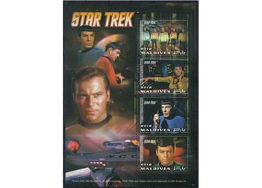 MALDIVES 2009 Cinema (Star Trek) 4v MNH**