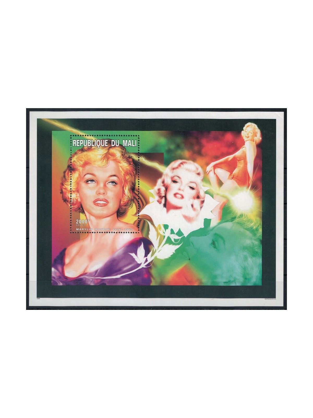 MALI 1996 Marilyn Monroe s/s MNH**