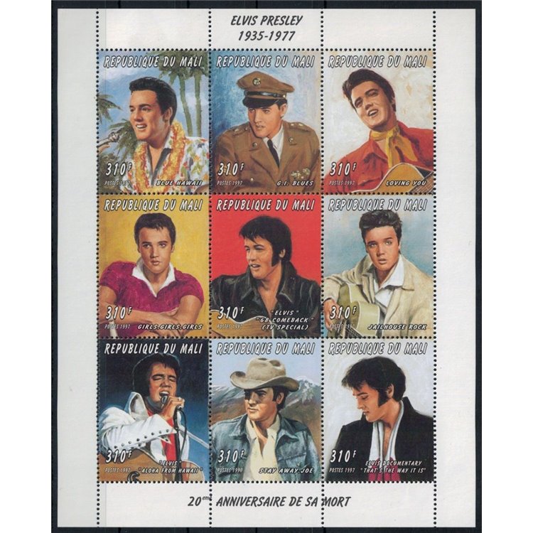 MALI 1997 Elvis Presley 9v MNH**