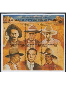 MALI 1997 Centenary of Cinema (Western Actors) 6v MNH**
