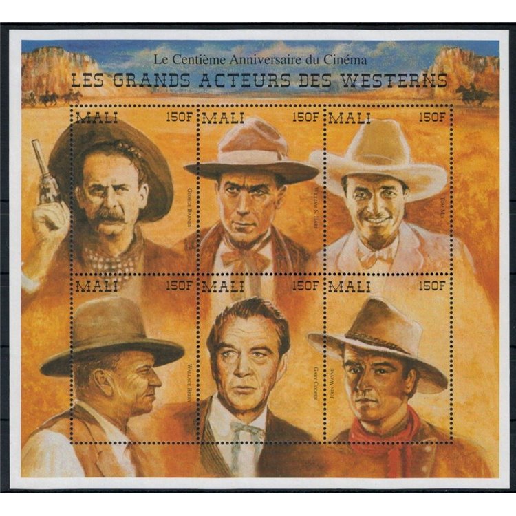 MALI 1997 Centenary of Cinema (Western Actors) 6v MNH**
