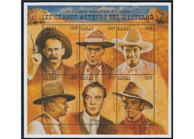 MALI 1997 Centenary of Cinema (Western Actors) 6v MNH**