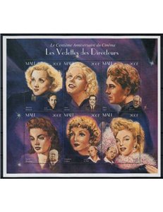 MALI 1996 Centenary of Cinema (Stars and Directors) 6v MNH**