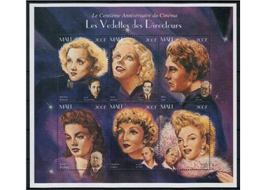MALI 1996 Centenary of Cinema (Stars and Directors) 6v MNH**