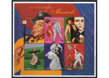 MALI 1997 Centenary of Cinema (Musicals) 6v MNH**