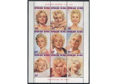 MALI 1996 Marilyn Monroe 9v MNH**