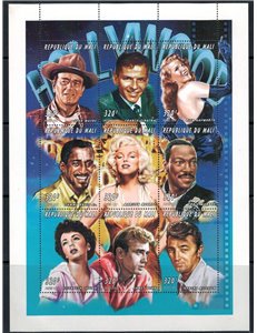 MALI 1997 Stelle di Hollywood 9v MNH**