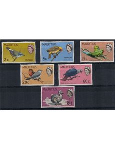 MAURITIUS 1968 Ordinary, birds - Definitives, birds 6 v