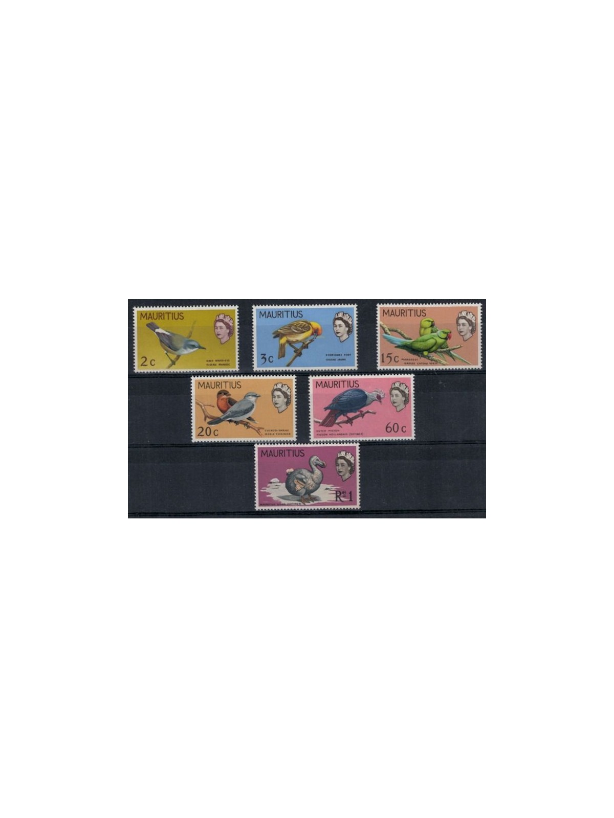 MAURITIUS 1968 Ordinary, birds - Definitives, birds 6 v