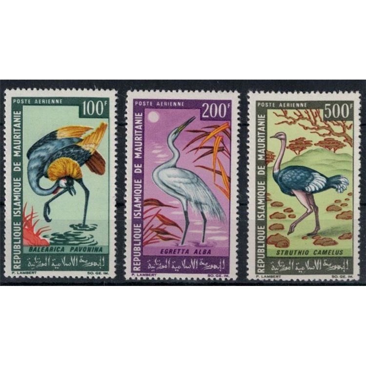 MAURITANIA 1967 Fauna, birds 3v MNH**