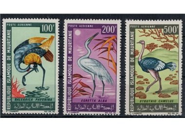 MAURITANIA 1967 Fauna, birds 3v MNH**