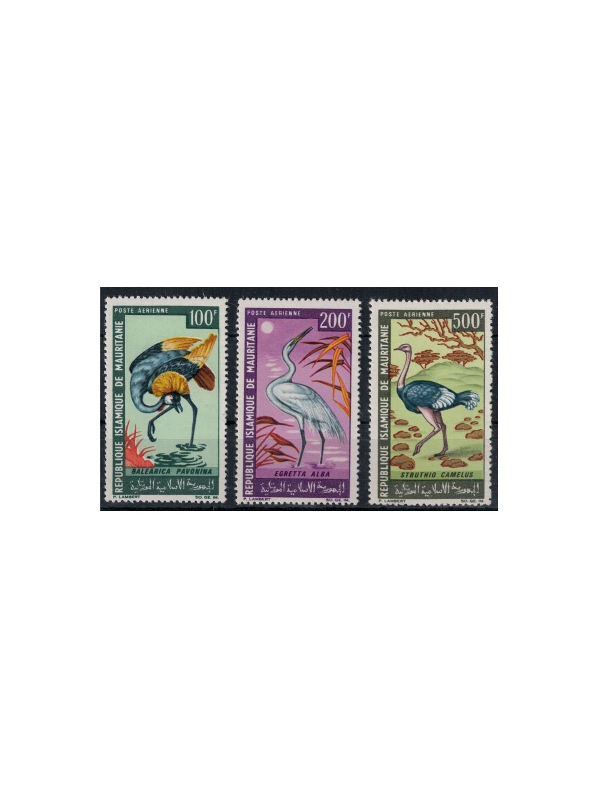 MAURITANIA 1967 Fauna, uccelli 3v MNH**