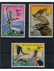 MAURITANIA 1976 Fauna, birds 3v MNH**