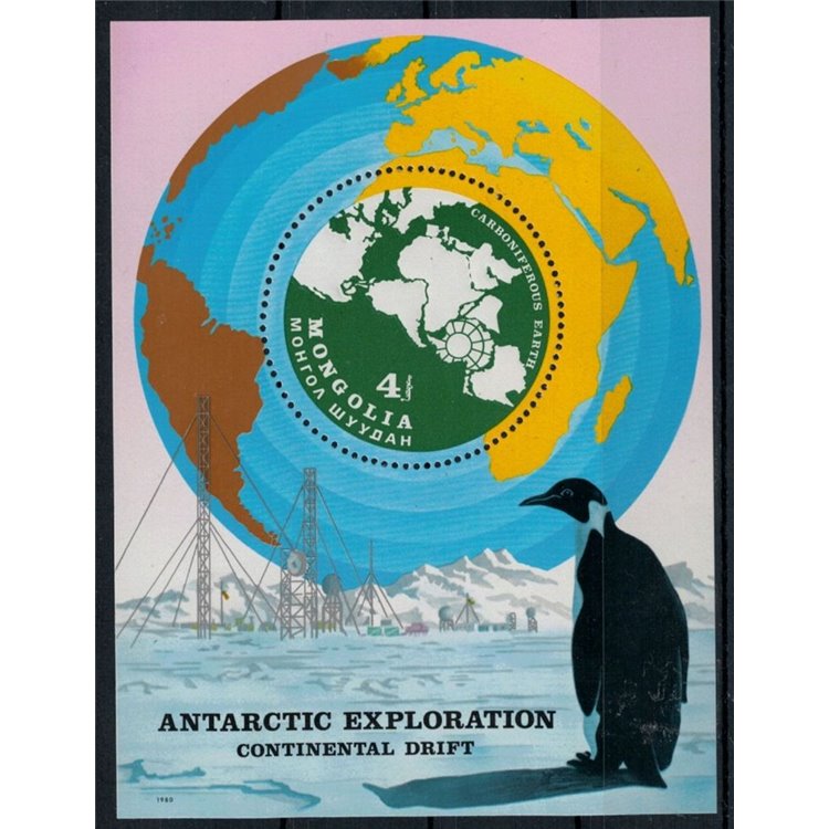 MONGOLIA 1980 Fauna antartica 1 BF MNH**