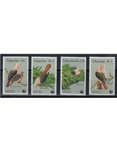 MAURITIUS 1985 WWF, birds 4 v