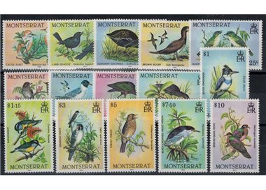 MONTSERRAT 1984 Ordinary series, birds 15v MNH**