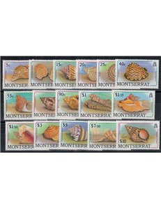 MONTSERRAT 1988 Fauna marina, conchiglie 16v MNH**
