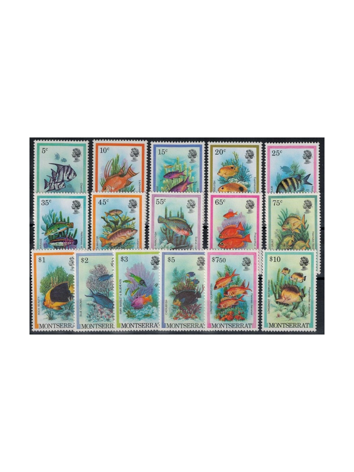 MONTSERRAT 1981 Fauna marina, pesci 16v MNH**