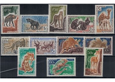 MAURITANIA 1963 Fauna, animals 12v MNH**