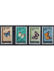 MAURITANIA 1966 Fauna, farfalle 4v MNH**