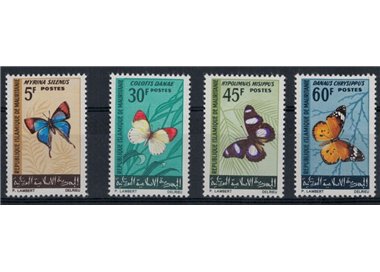 MAURITANIA 1966 Fauna, farfalle 4v MNH**