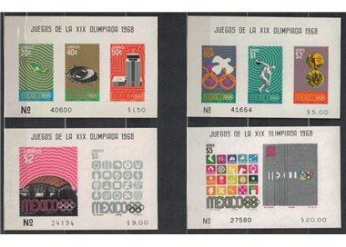 MEXICO 1968 Olympic Games 4 s/s MNH**