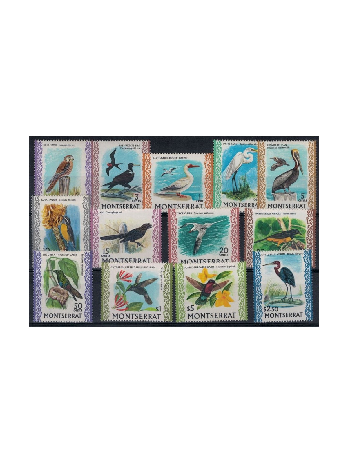 MONTSERRAT 1970 Fauna, uccelli 13v MNH**