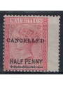 MAURITIUS 1877 Half Penny su Ten Pence sovrastampato MH*