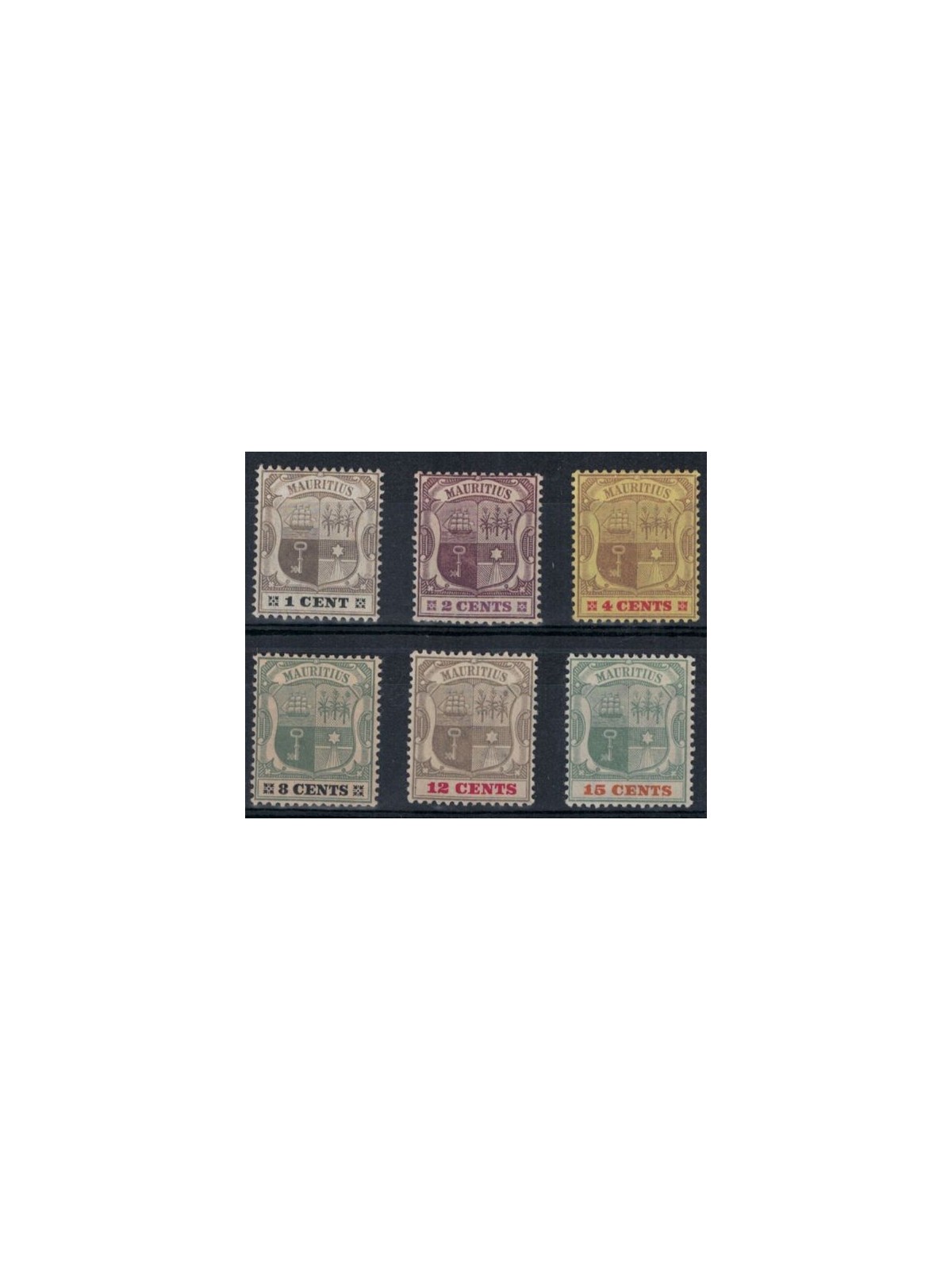 MAURITIUS 1900-02 Stemmi 6v MNH**