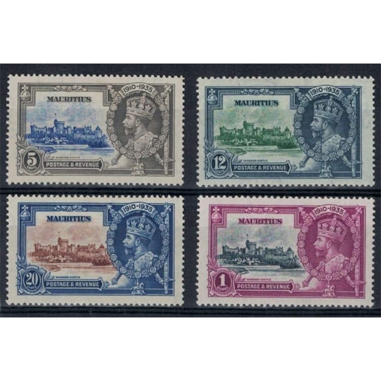MAURITIUS 1935 George V Jubilee - Silver jubilee 4 v MH*