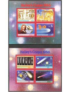MONTSERRAT 1986 Cometa di Halley 2 BF MNH**