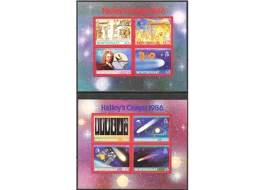 MONTSERRAT 1986 Halley's Comet 2 s/s MNH**