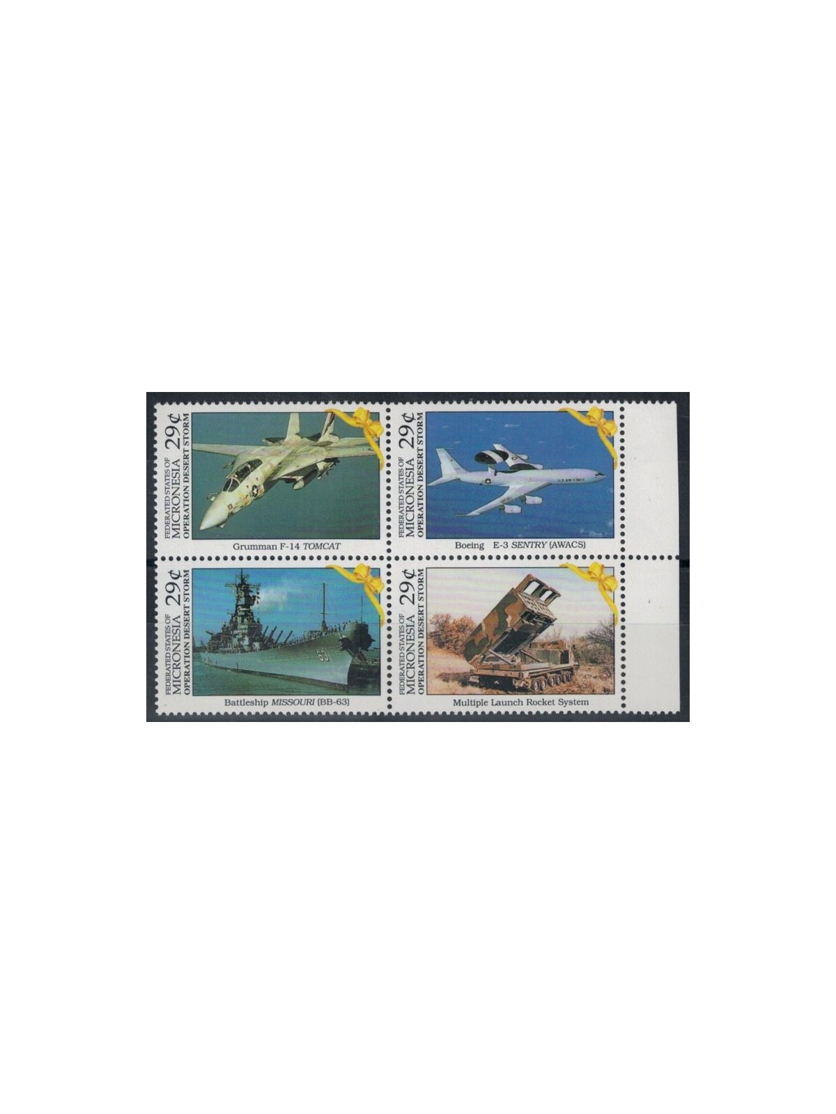 MICRONESIA 1991 Operation Desert Storm 4v MNH**