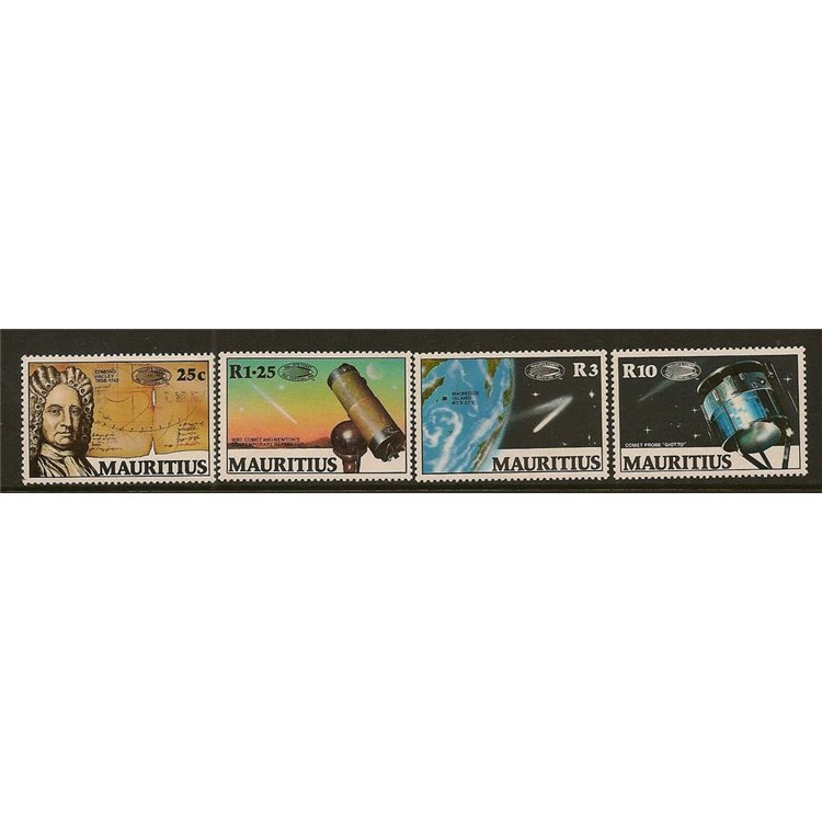MAURITIUS 1986 Halley's Comet 4v MNH**